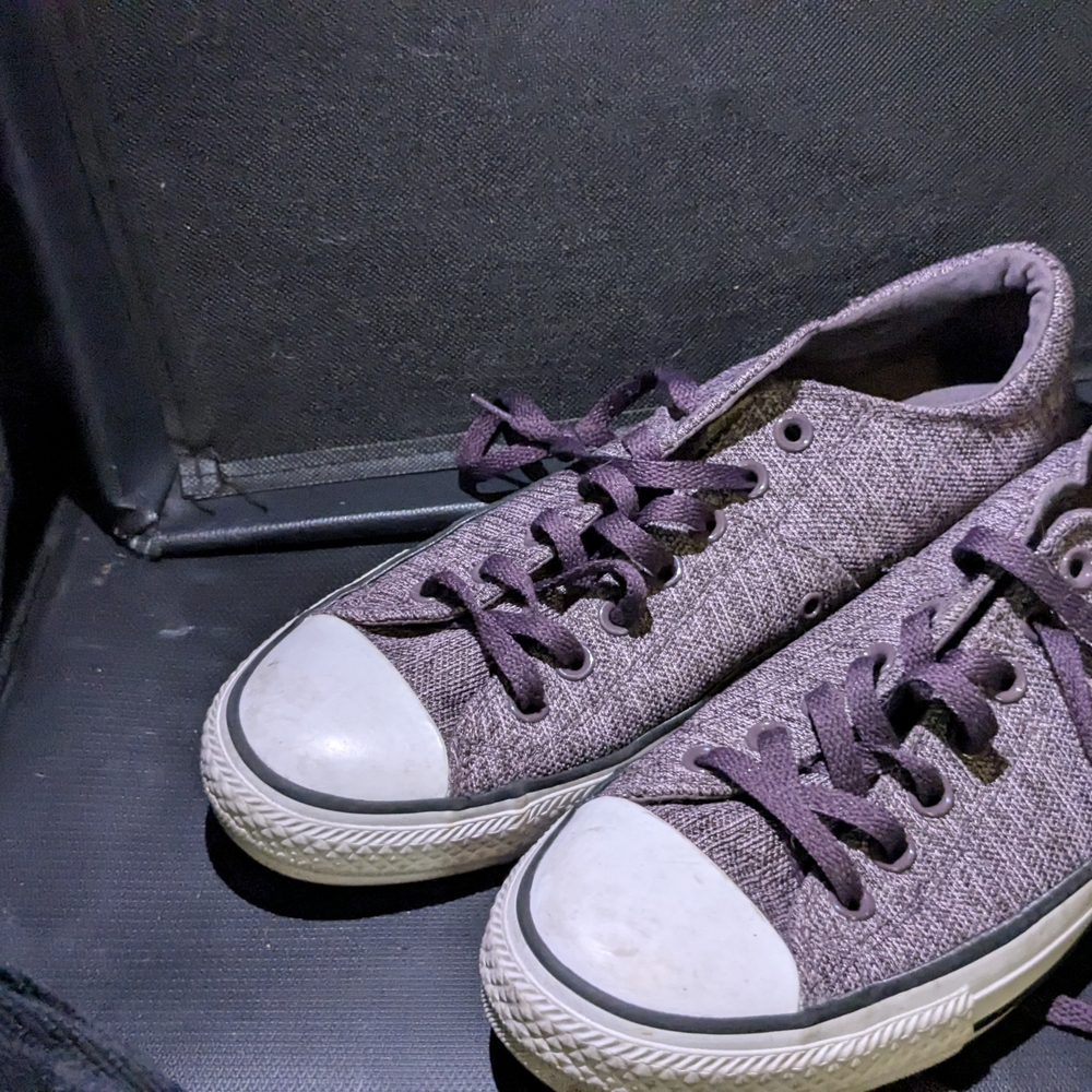 Purple Low-Top Converse All Star Sneakers